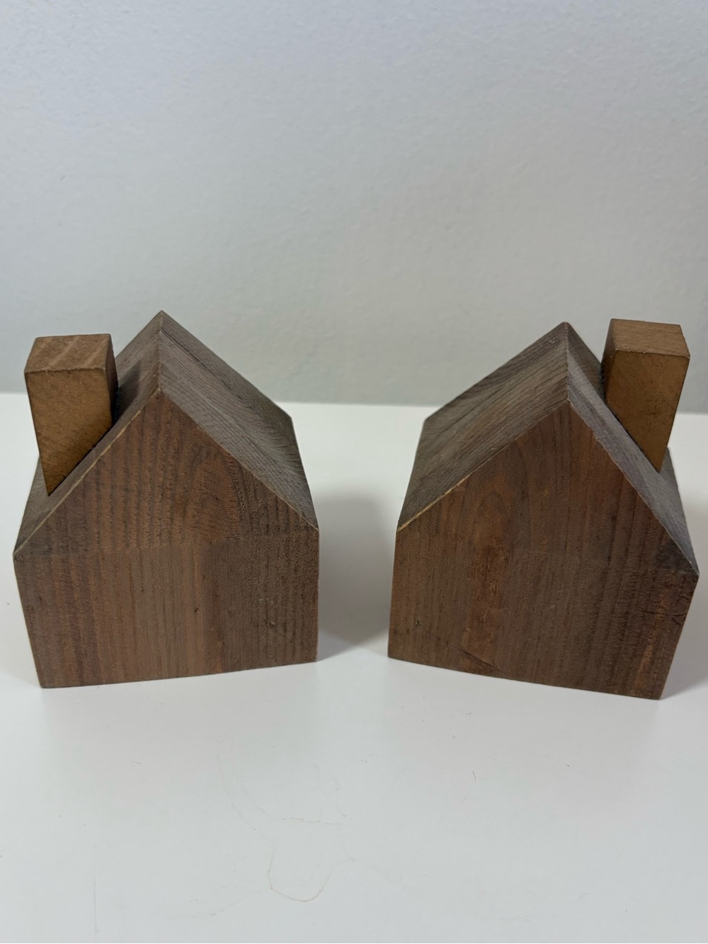 Wood Block Houses - Set Of 2